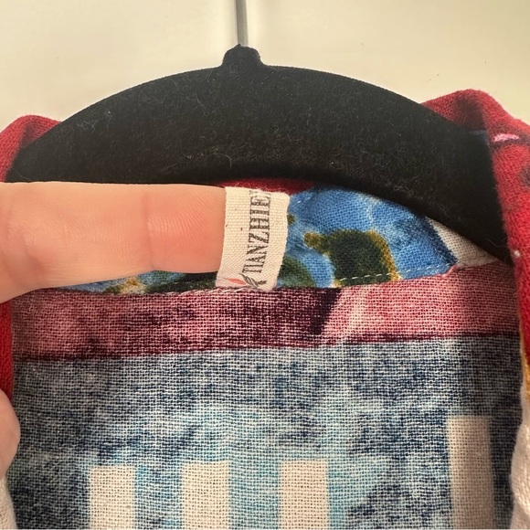 Zara Tianzhien Women’s Tunic Size XXL Cotton Artsy Art To Wear Dopamine Eclectic - Picture 10 of 13